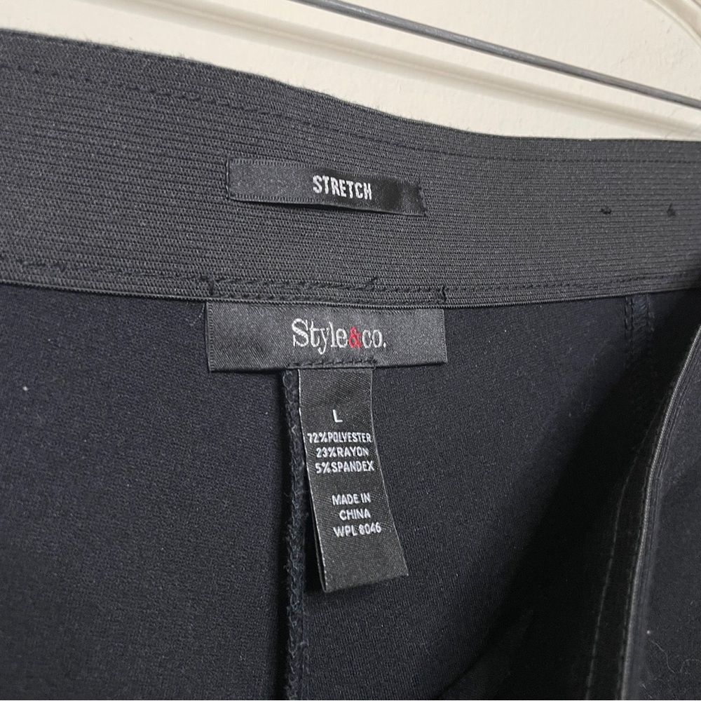 Style & Co Women’s Stretchy Black Pants Size Large - Picture 6 of 7